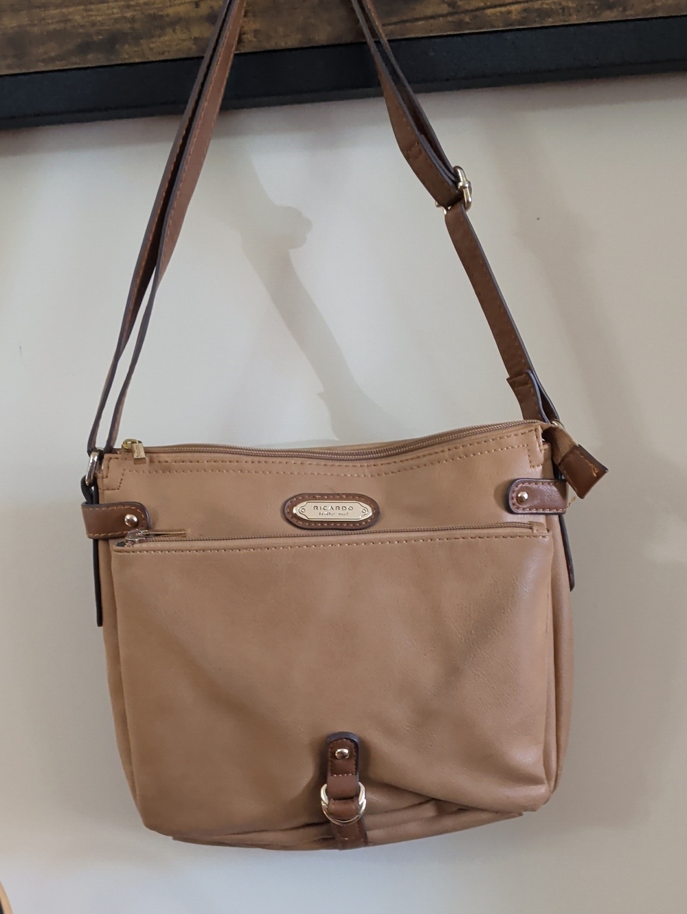 Tan Leather Crossbody Bag - Tan